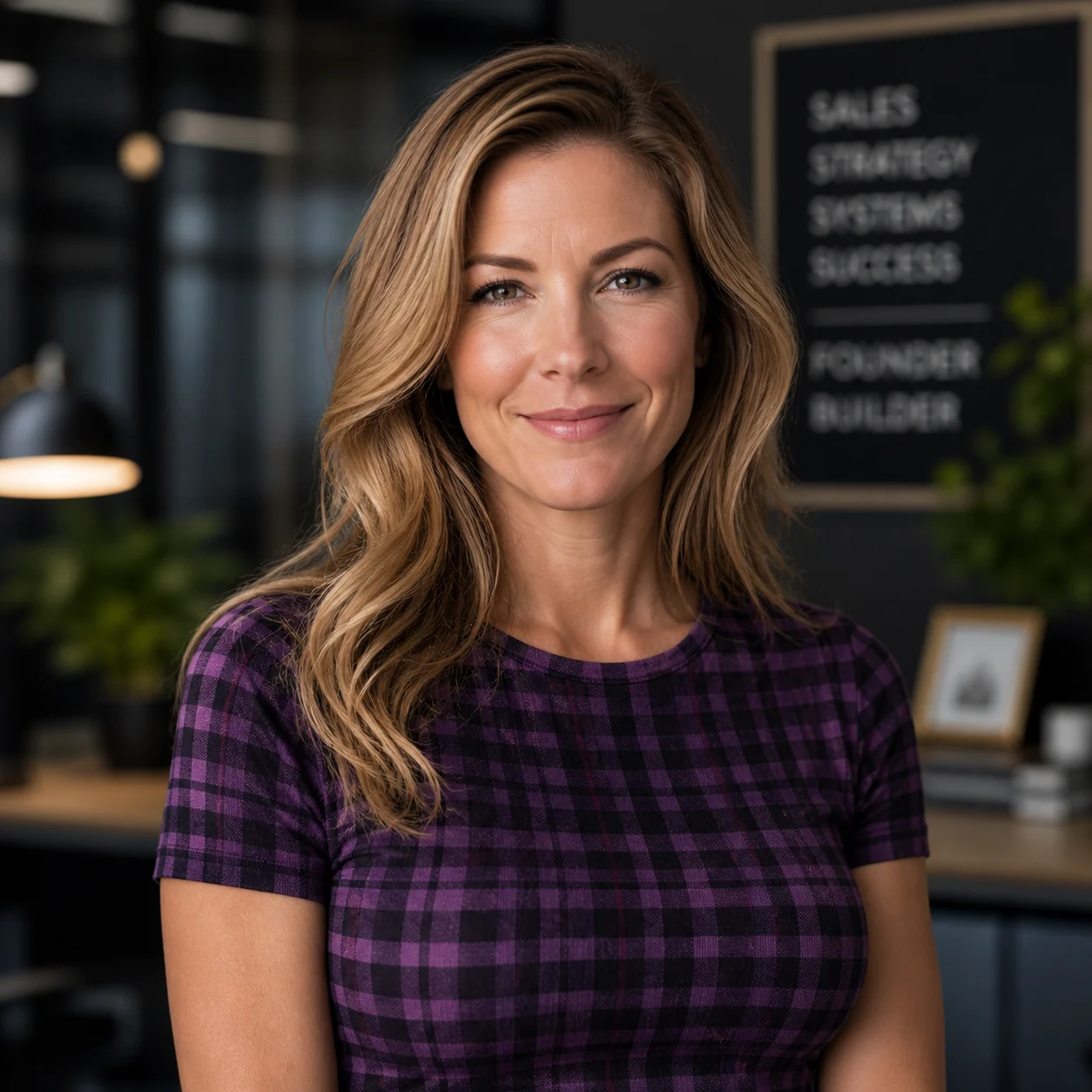 A confident sales coach speaking to the camera